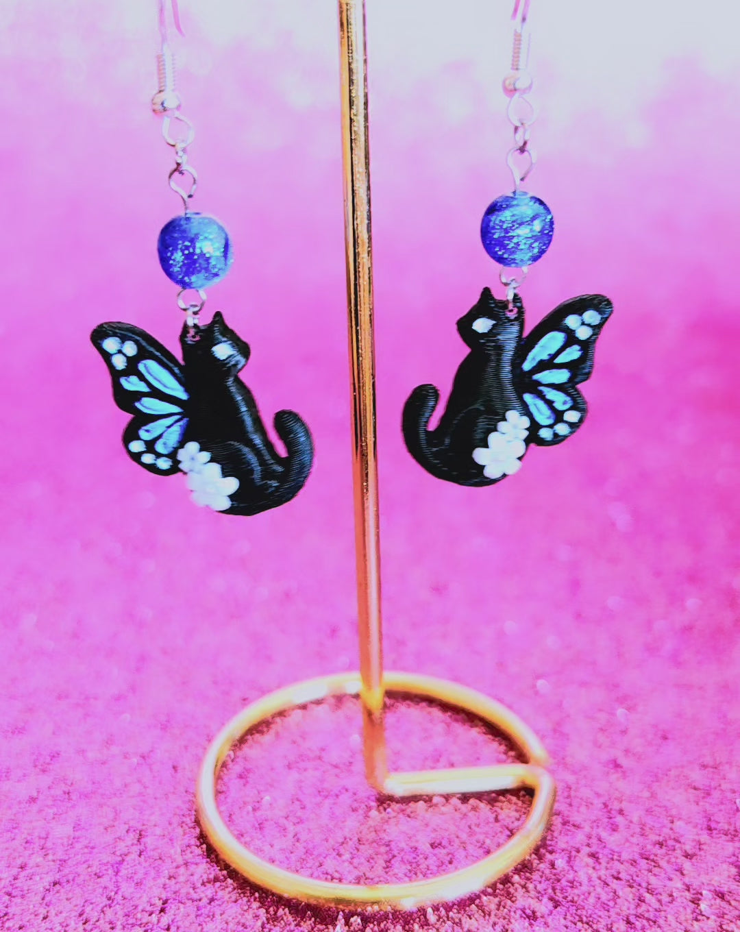Pendientes Fairy Cats Fantasy Romantasy – Joyería Hecha a Mano