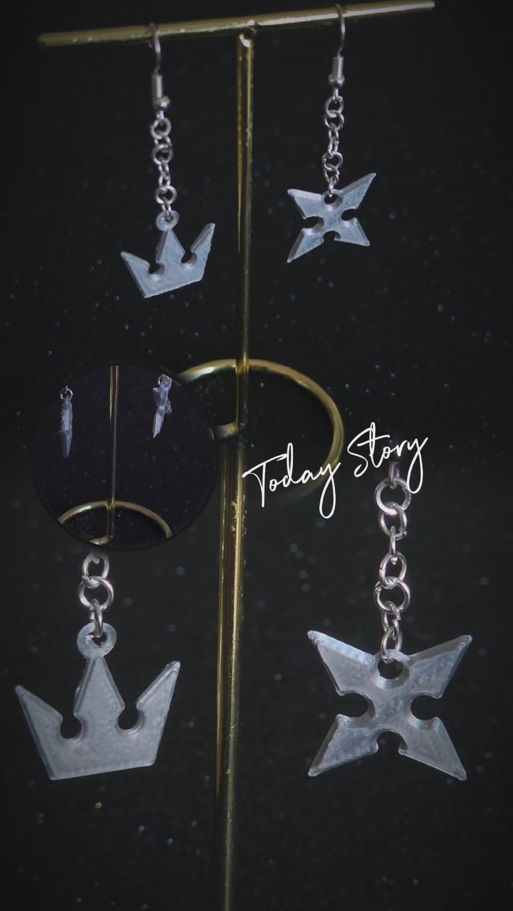 Pendientes Kingdom Hearts – Sora & Roxas | Joyería Geek Hecha a Mano