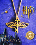 Collar Llave Harry Potter – Colgante 3D Cadena Acero Inoxidable Dorado | WitchBelyArt