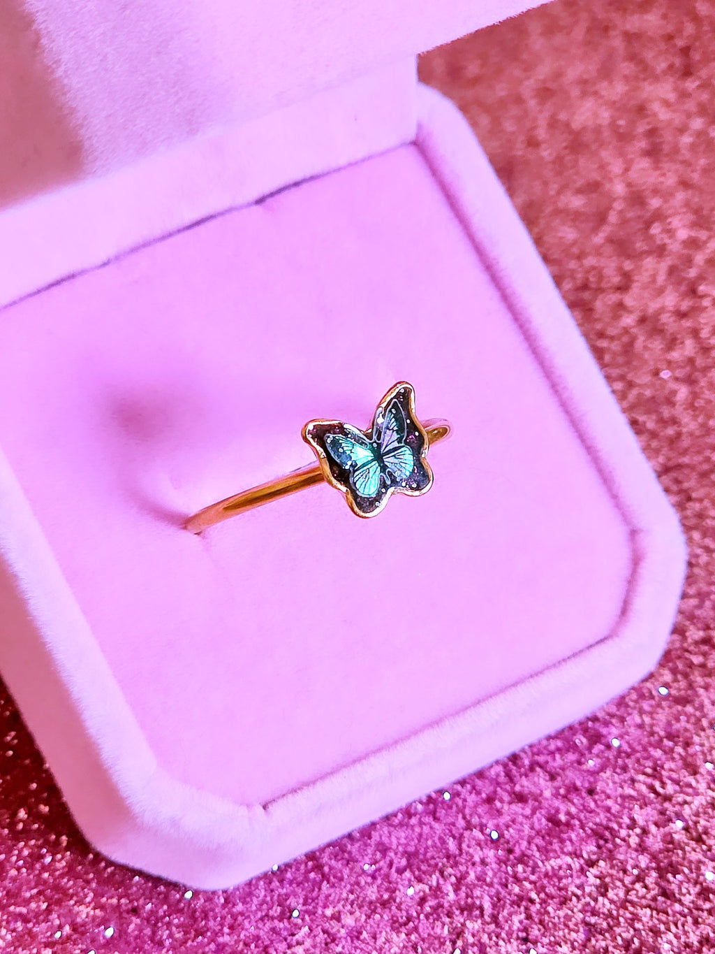 Fae Ring – Anillo de Mariposa Iridiscente Fairycore | WitchBelyArt