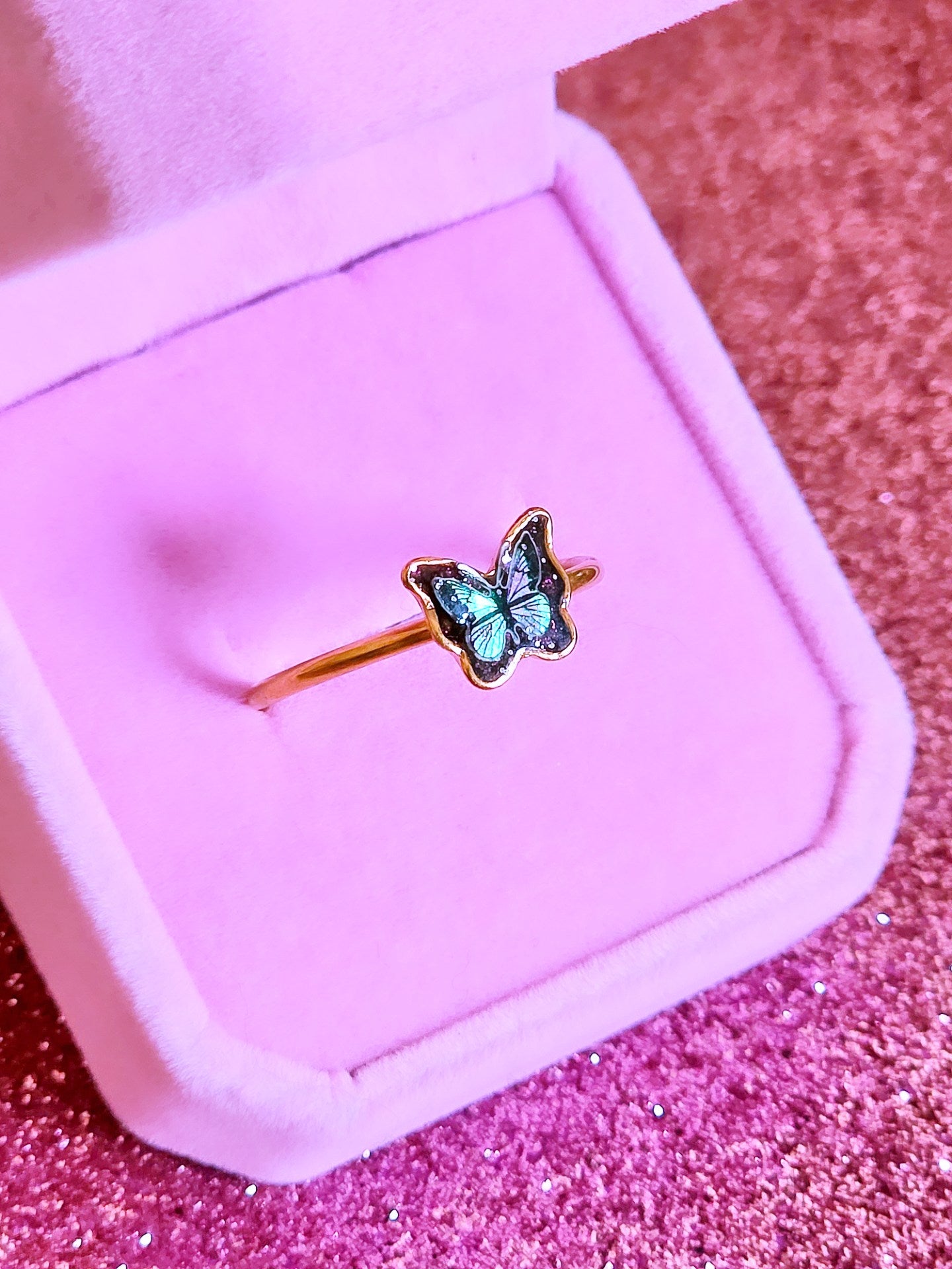 Fae Ring – Anillo de Mariposa Iridiscente Fairycore | WitchBelyArt