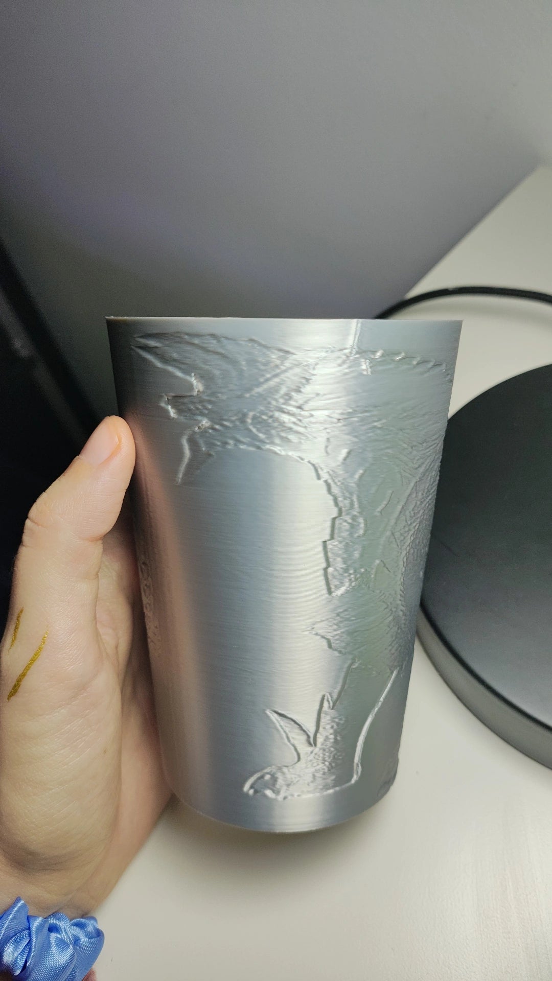 Vaso 3D Zinogre Monster Hunter – Decoración Coleccionable en PLA Silk