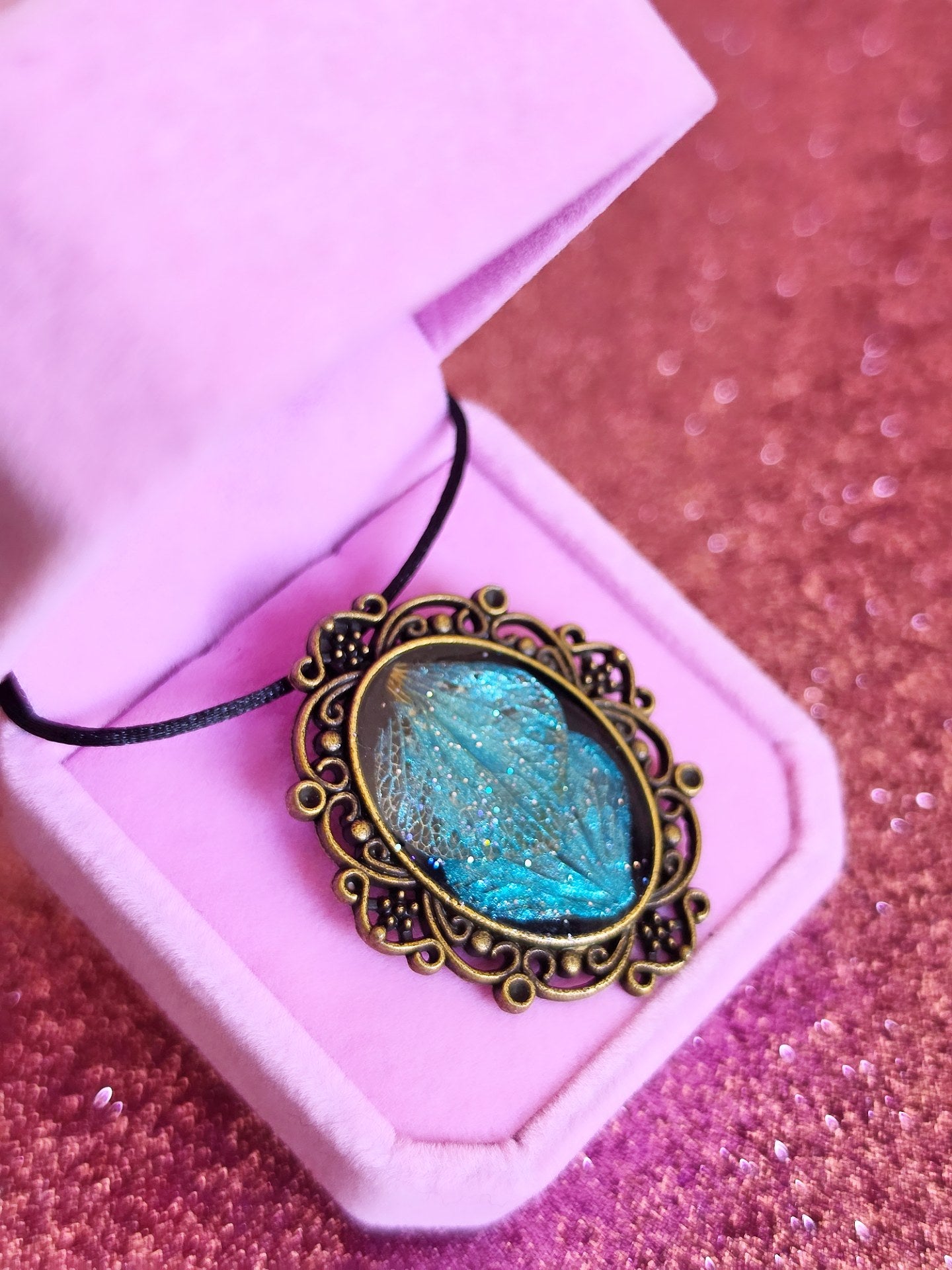 Collar Hortensia en Resina | Joya Artesanal Hecha a Mano