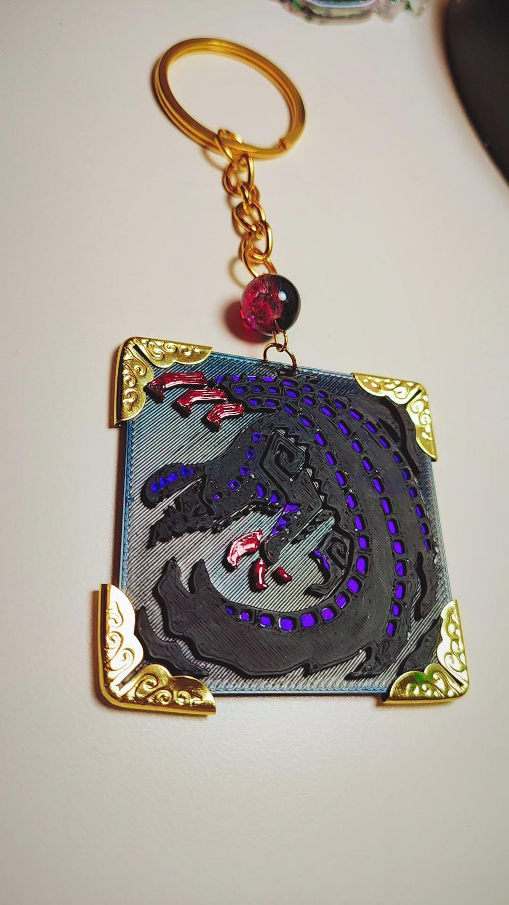 Llavero Gore Magala Monster Hunter – Accesorio 3D Pintado a Mano