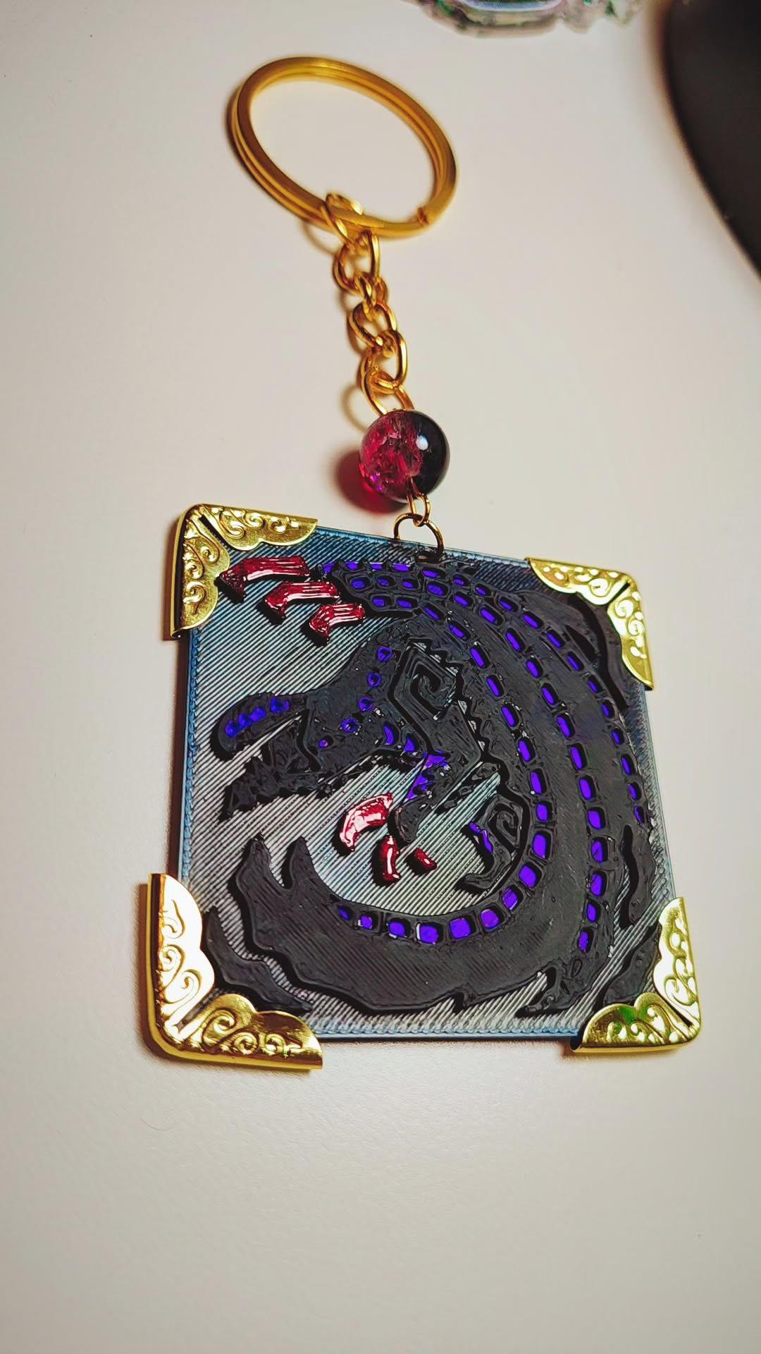 Llavero Gore Magala Monster Hunter – Accesorio 3D Pintado a Mano