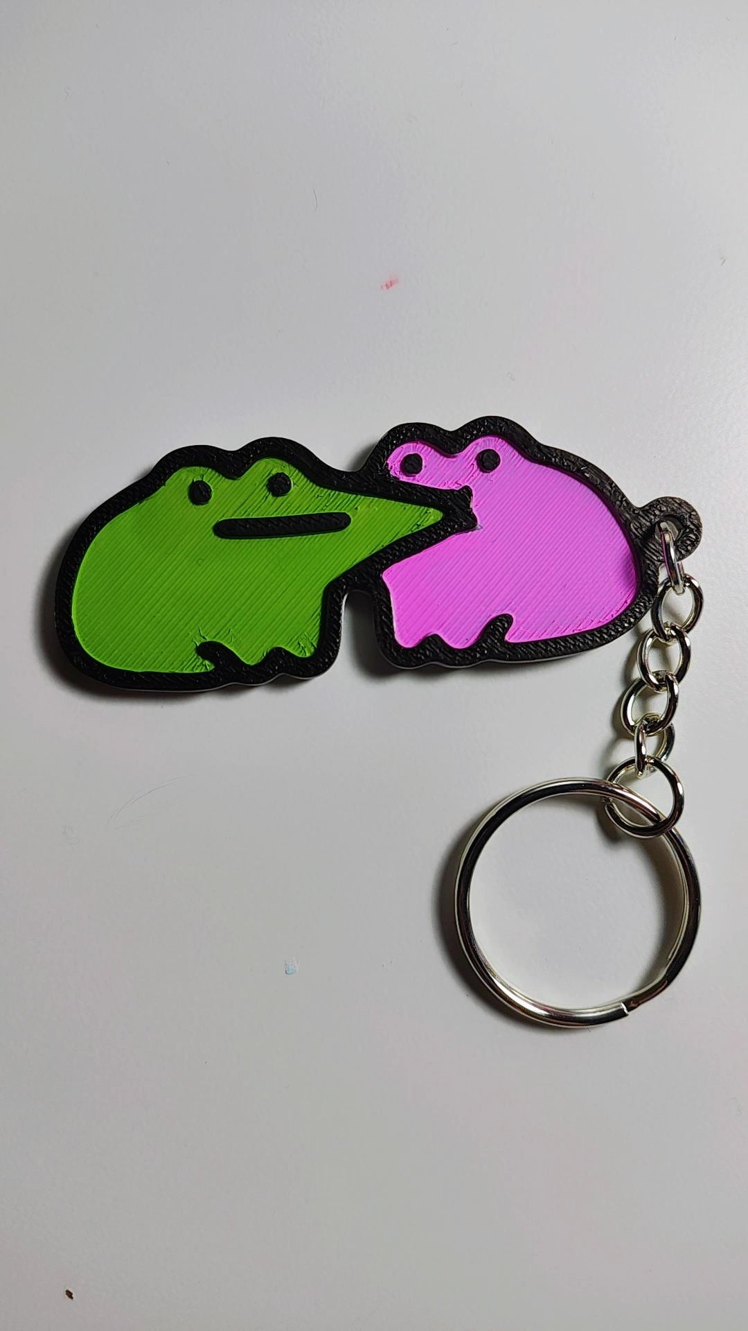 Llavero Pareja de Ranas 3D Pintado a Mano | WitchBelyArt