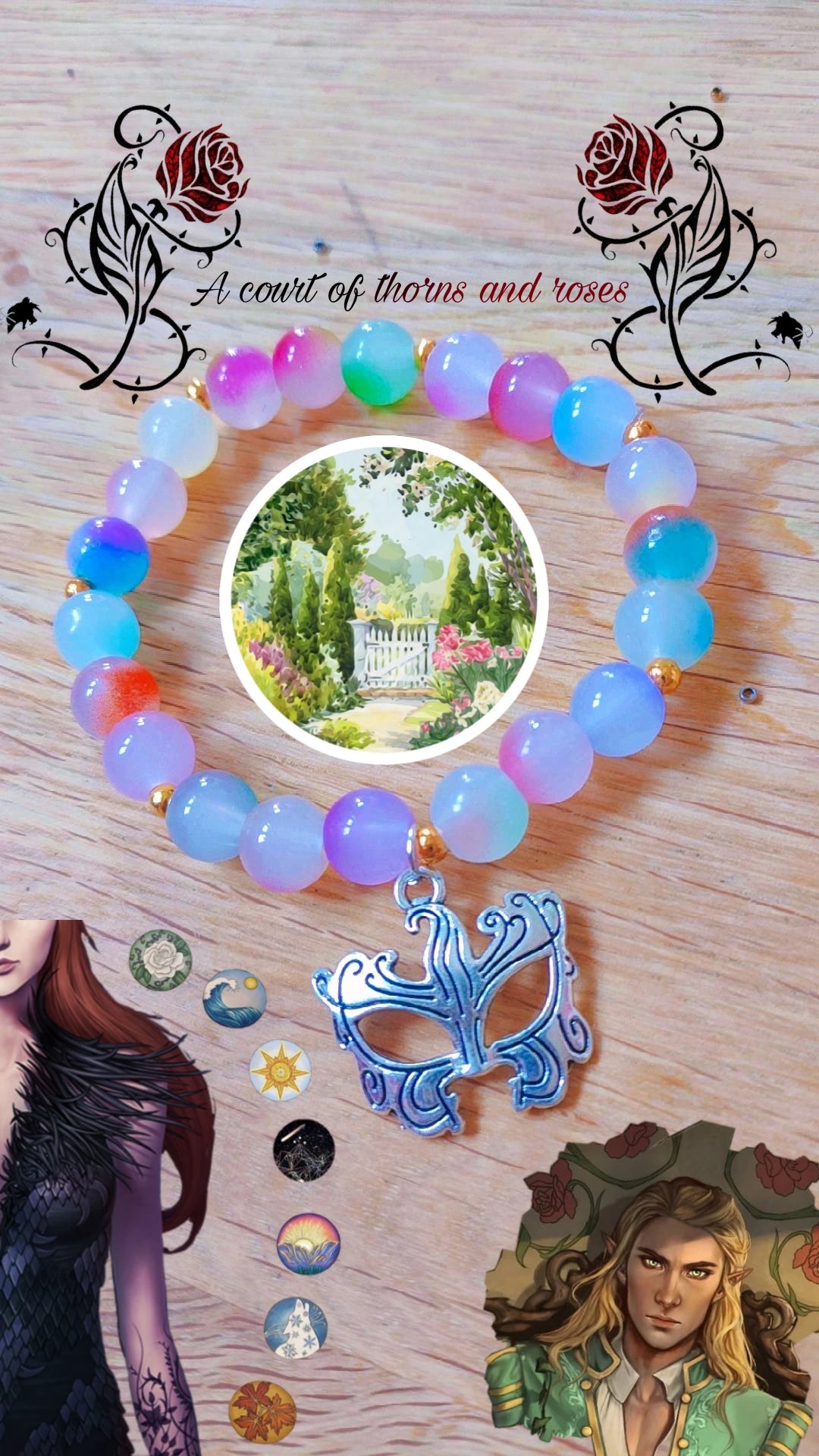 Pulseras Tamlin ACOTAR – Pack 2 Hechas a Mano Fairycore Romantasy | WitchBelyArt