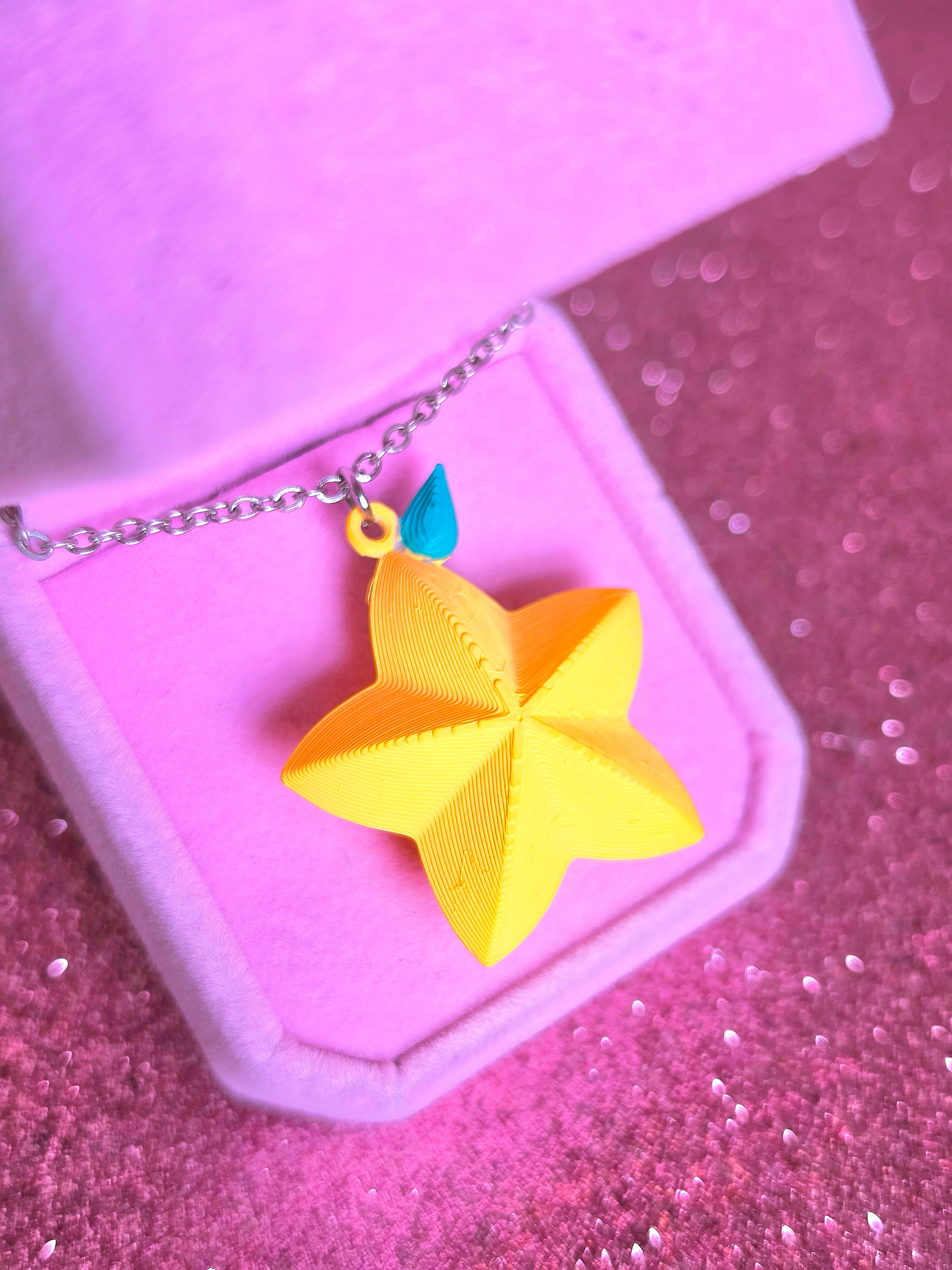 Collar Paopu Kingdom Hearts – Charm 3D Pintado a Mano | WitchBelyArt