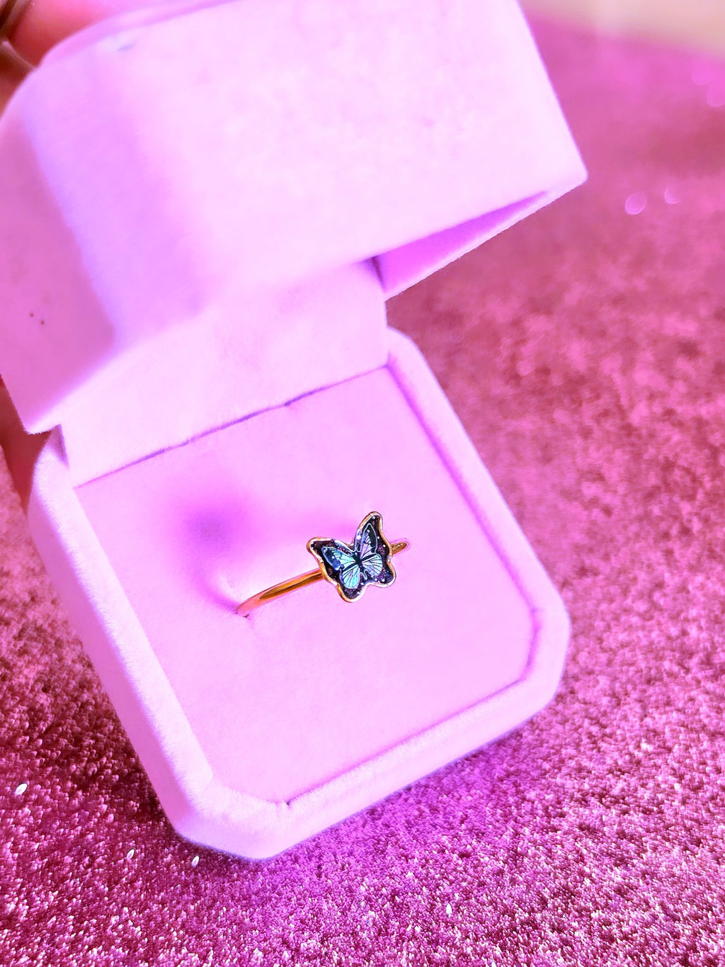 Fae Ring – Anillo de Mariposa Iridiscente Fairycore | WitchBelyArt