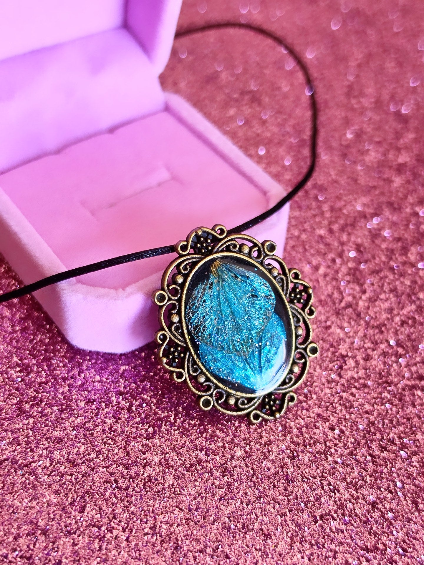 Collar Hortensia en Resina | Joya Artesanal Hecha a Mano