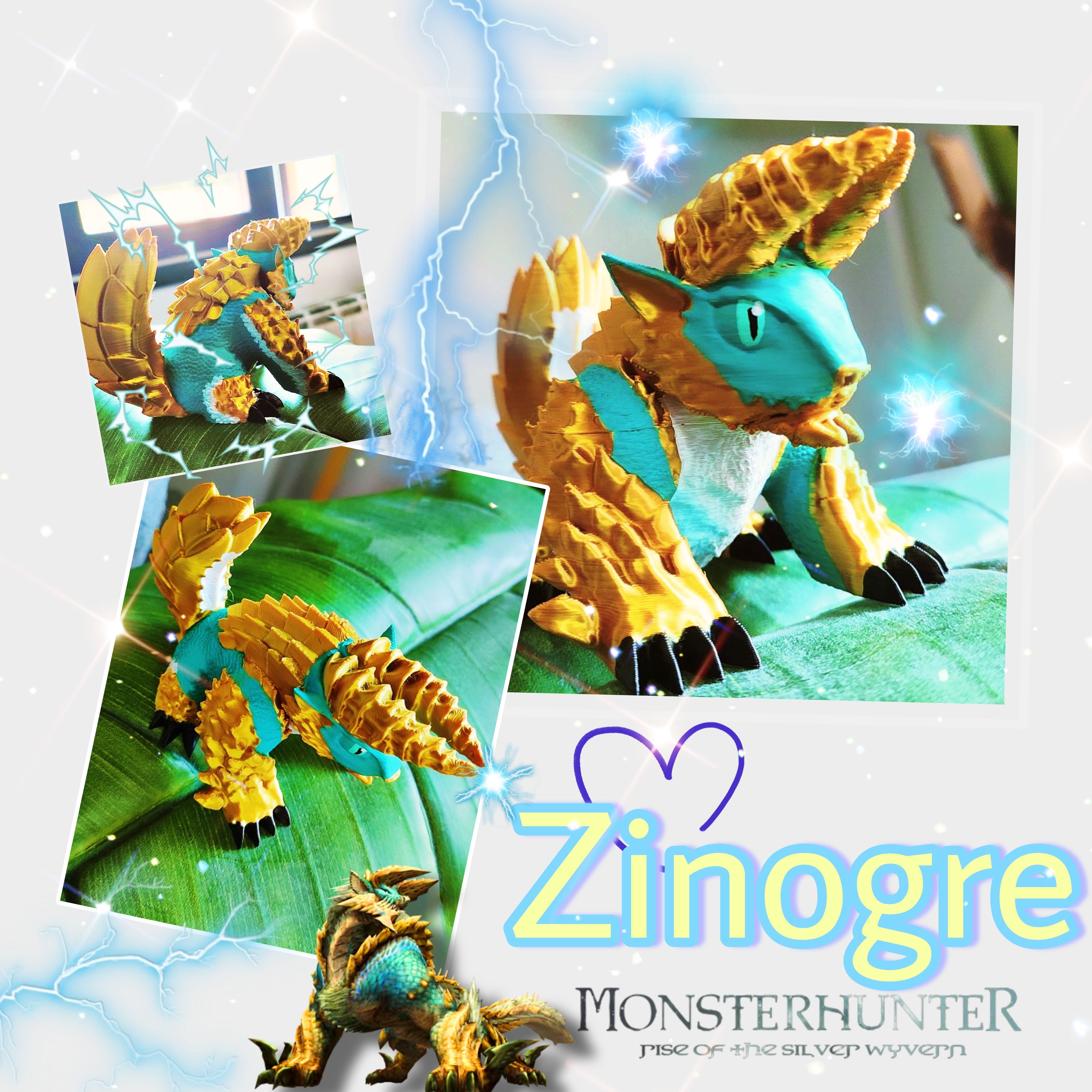 Figura Zinogre Monster Hunter – Coleccionable 3D Pintado a Mano