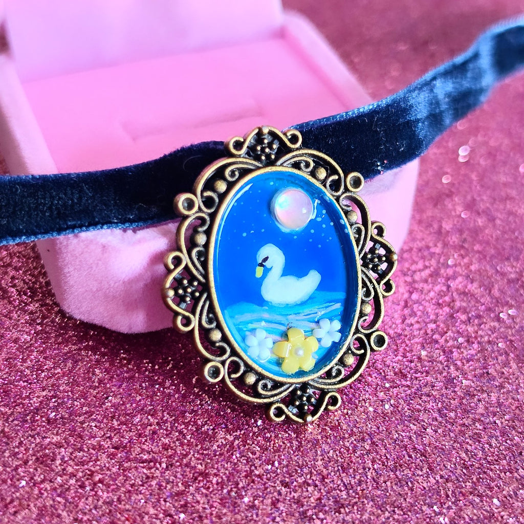 Gargantilla terciopelo Odette Vintage Coquette Swan