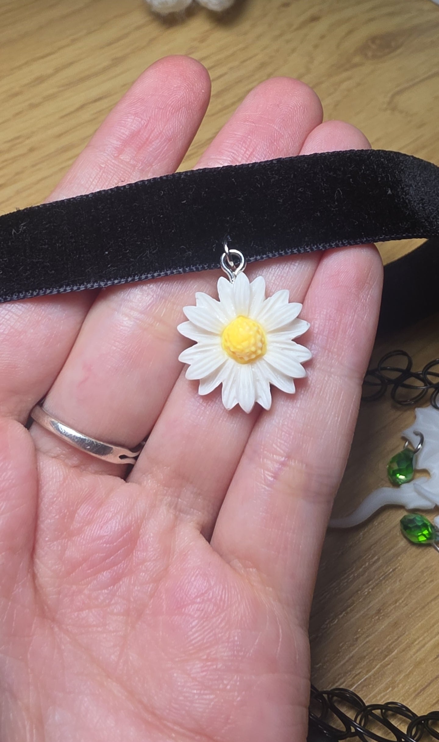 Conjunto Gargantilla y Pendientes de Margaritas Fairycore
