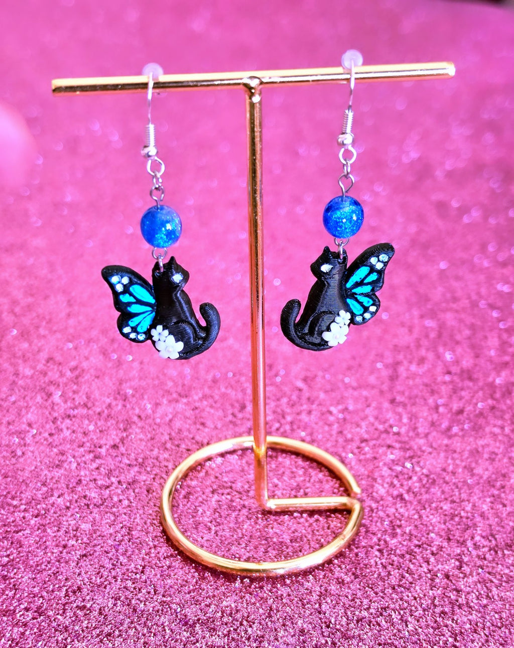 Pendientes Fairy Cats Fantasy Romantasy – Joyería Hecha a Mano