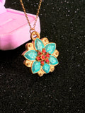 Collar Princesa Anastasia – Colgante Acero Inoxidable Pintado a Mano | Joyería Fantasía