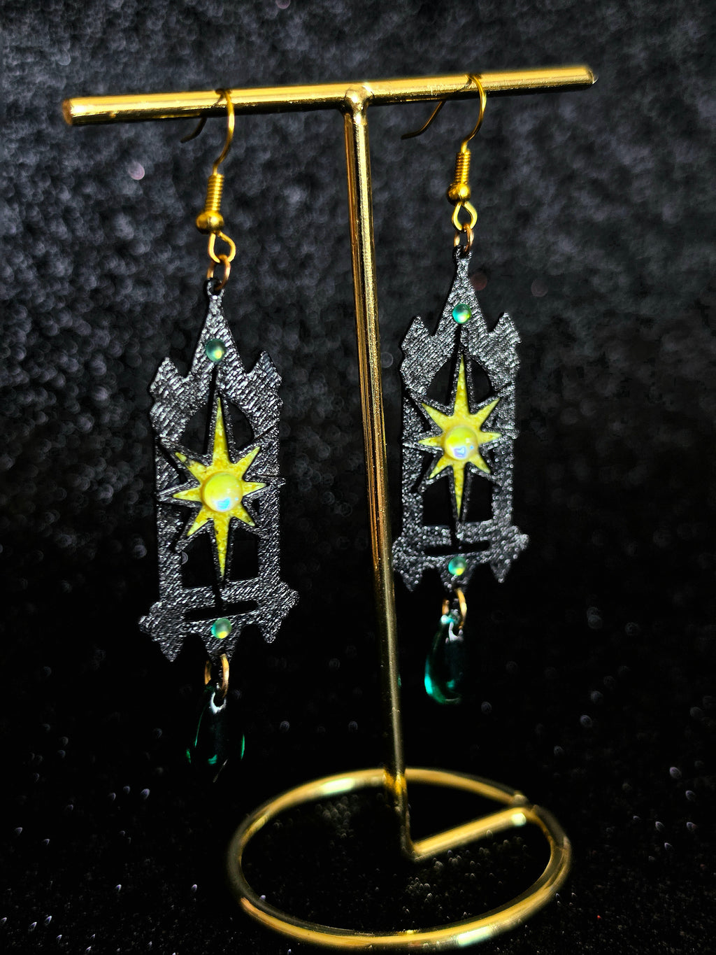 Pendientes Trono de Cristal | Romantasy Fantasy Earrings | WitchBelyArt