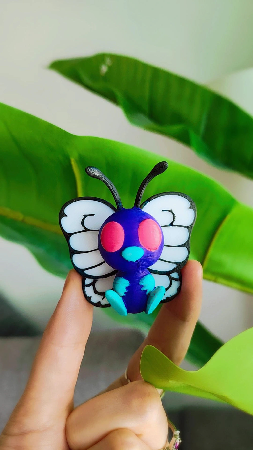Imán Butterfree Pokémon 3D Pintado a Mano | WitchBelyArt