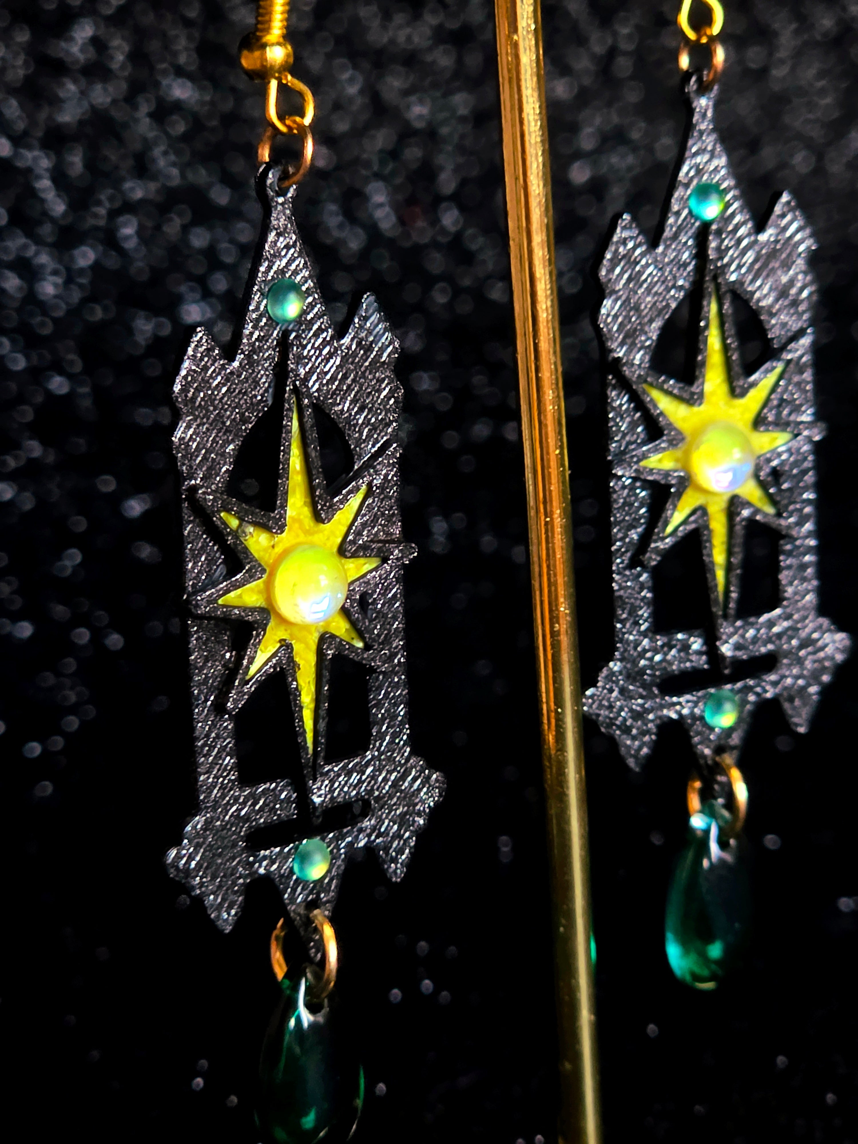 Pendientes Trono de Cristal | Romantasy Fantasy Earrings | WitchBelyArt