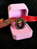 Gargantilla LOVE Burn – Choker de Terciopelo Hecho a Mano | WitchBelyArt