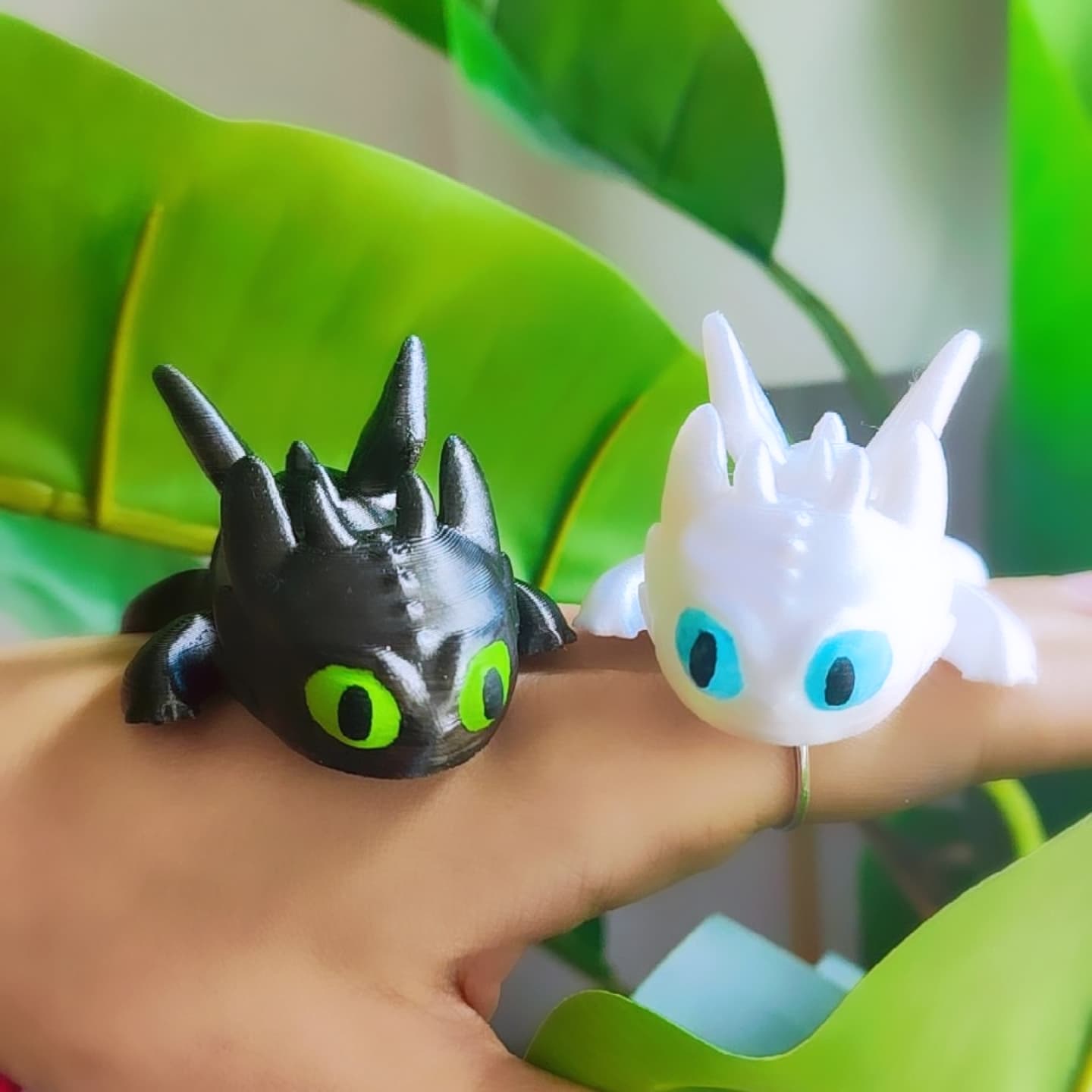 Pack Pareja de Dragones Cómo Entrenar a Tu Dragón 3D Pintados a Mano | WitchBelyArt