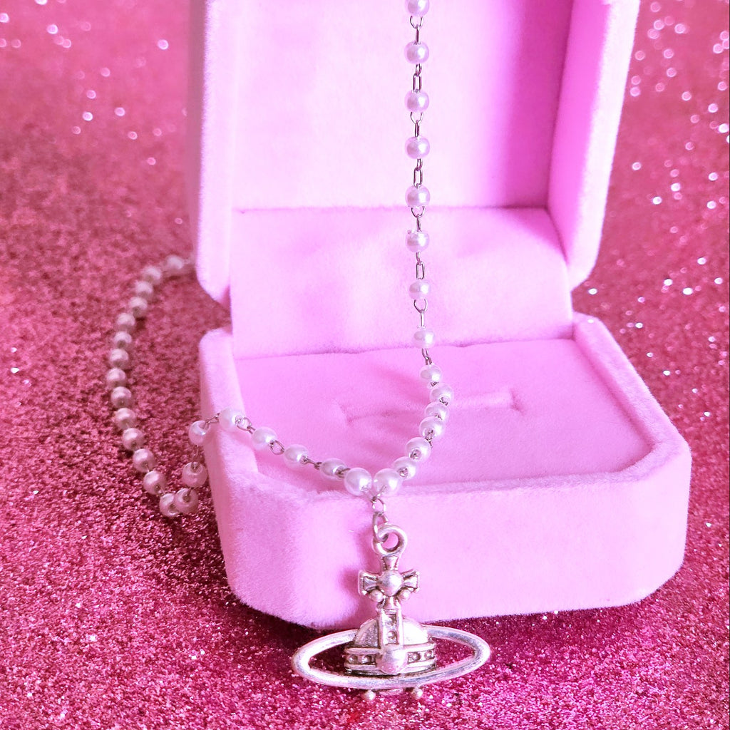 Collar Nana Anime – Collar de Acero Inoxidable con Perlas y Charm